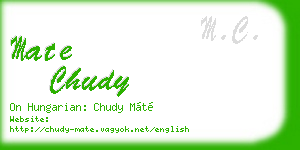 mate chudy business card